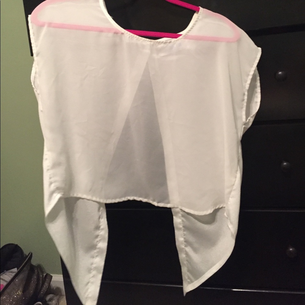 Open back polyester blouse