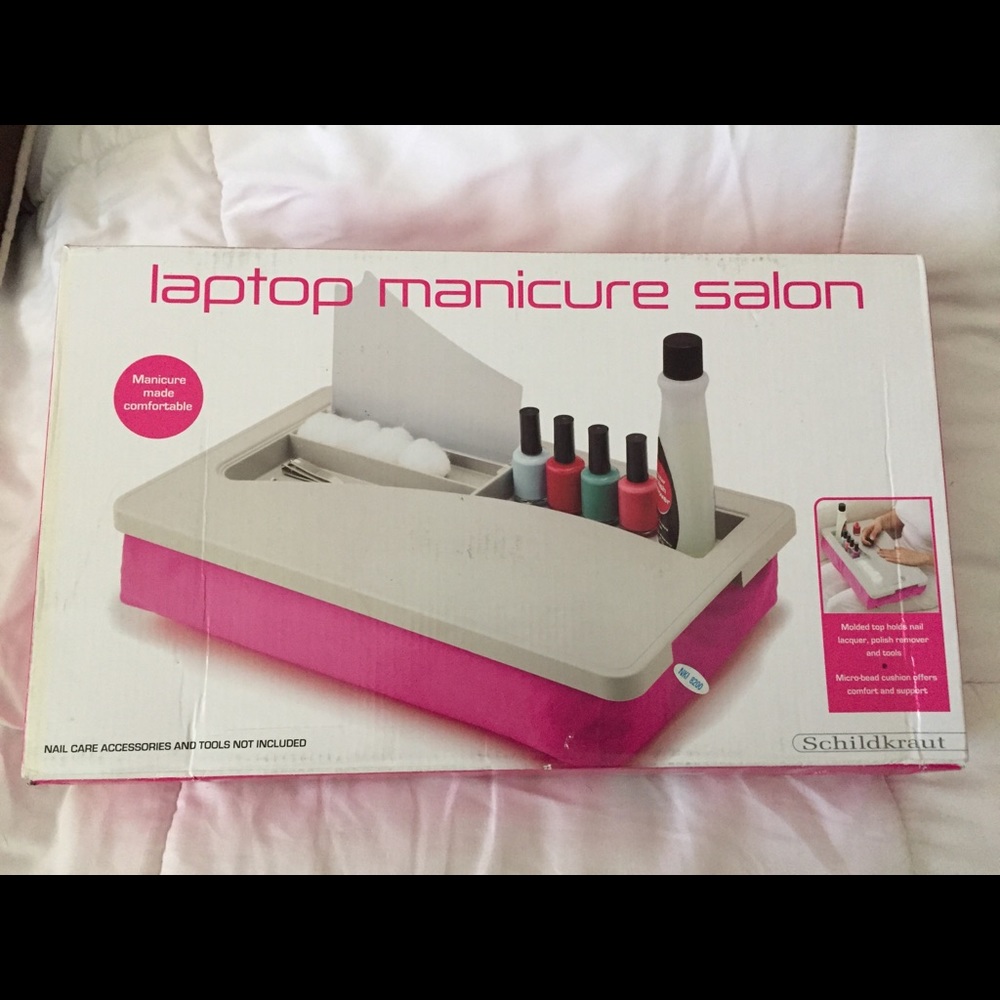 Lap top manicure care salon