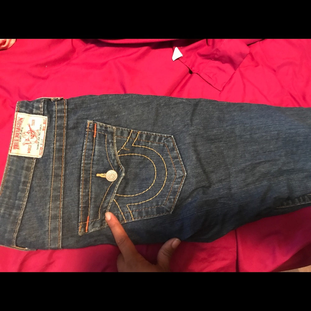Authentic true religion stretch straight leg jeans