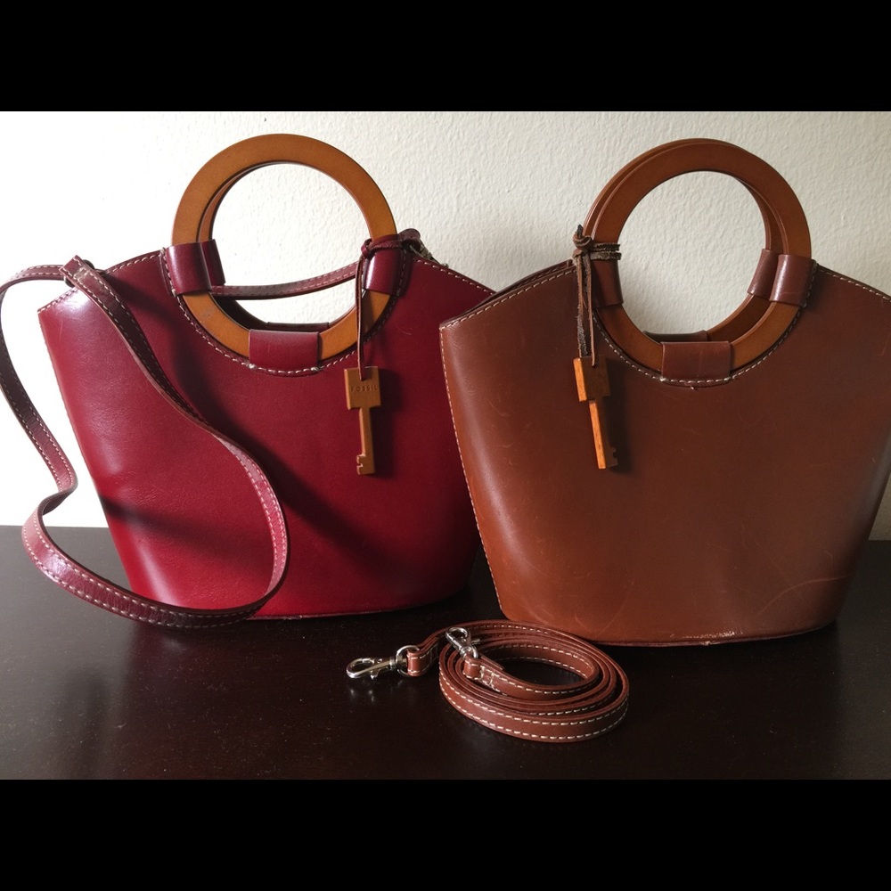 Fossil leather handbags