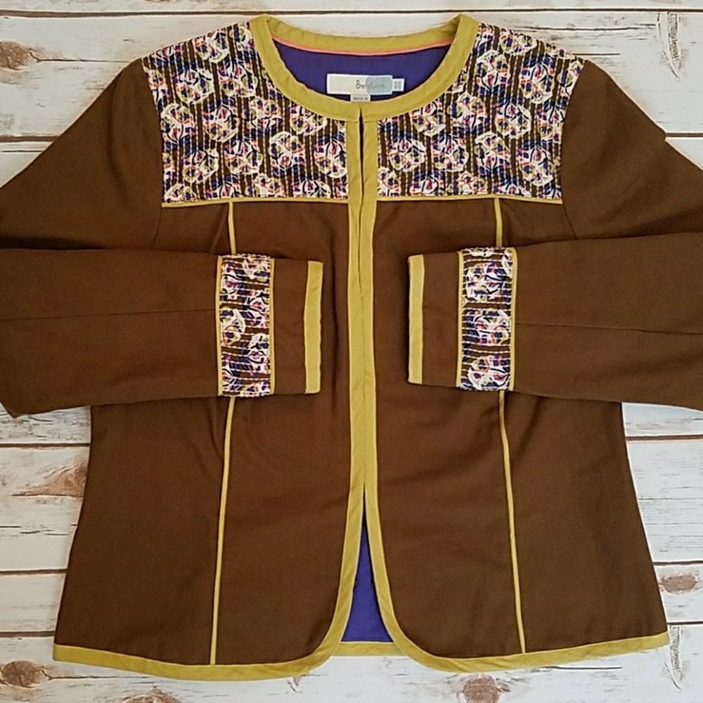 Boden Hotchpotch Floral Embroidery Jacket