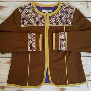 Boden Hotchpotch Floral Embroidery Jacket