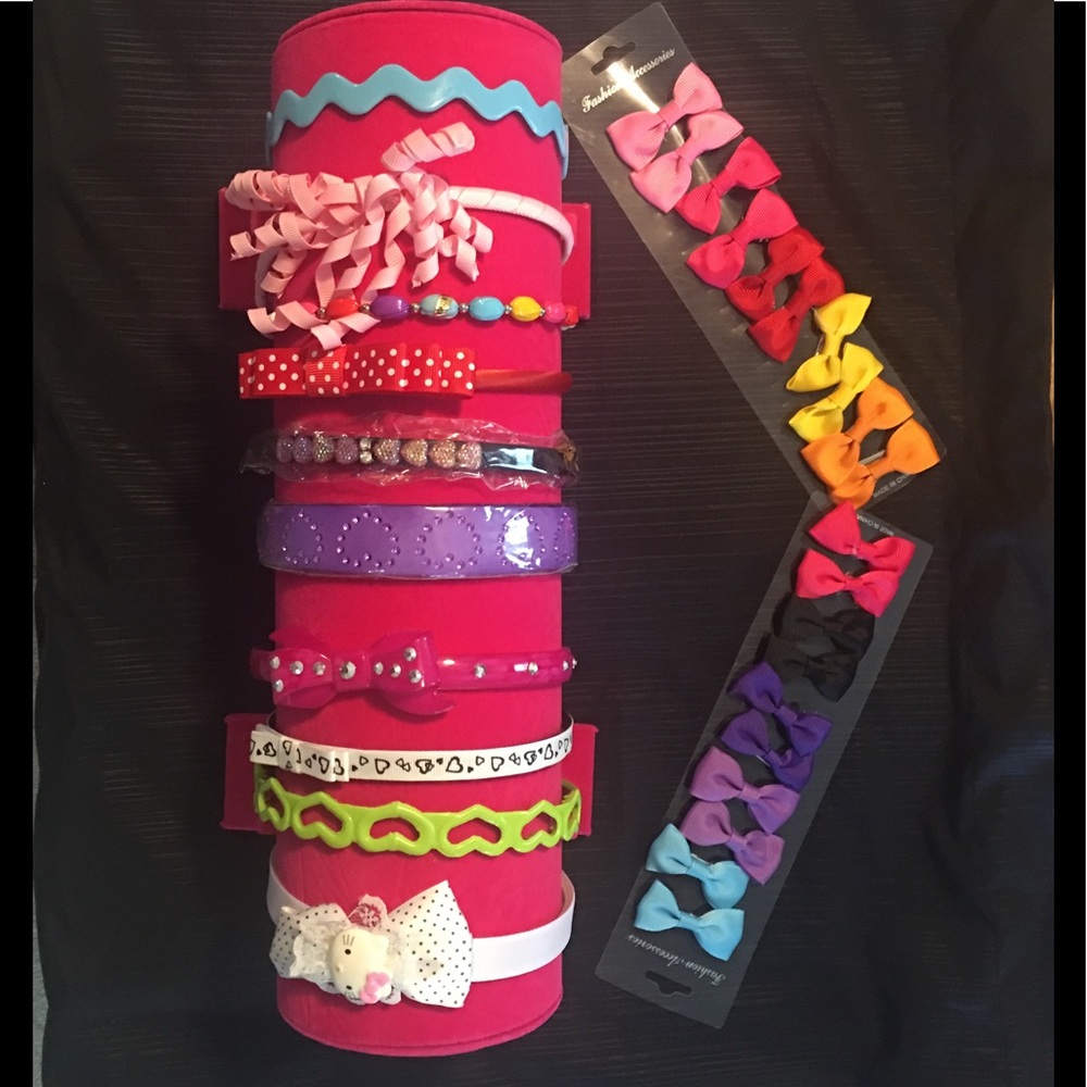 NWT 10 headbands/10 PAIR HAIRBOW CLIPS