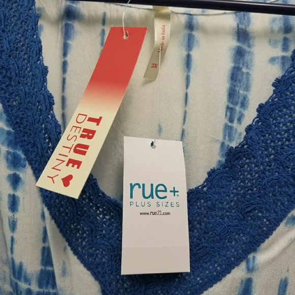 Blue tie dyed dress - Picture 2 of 3