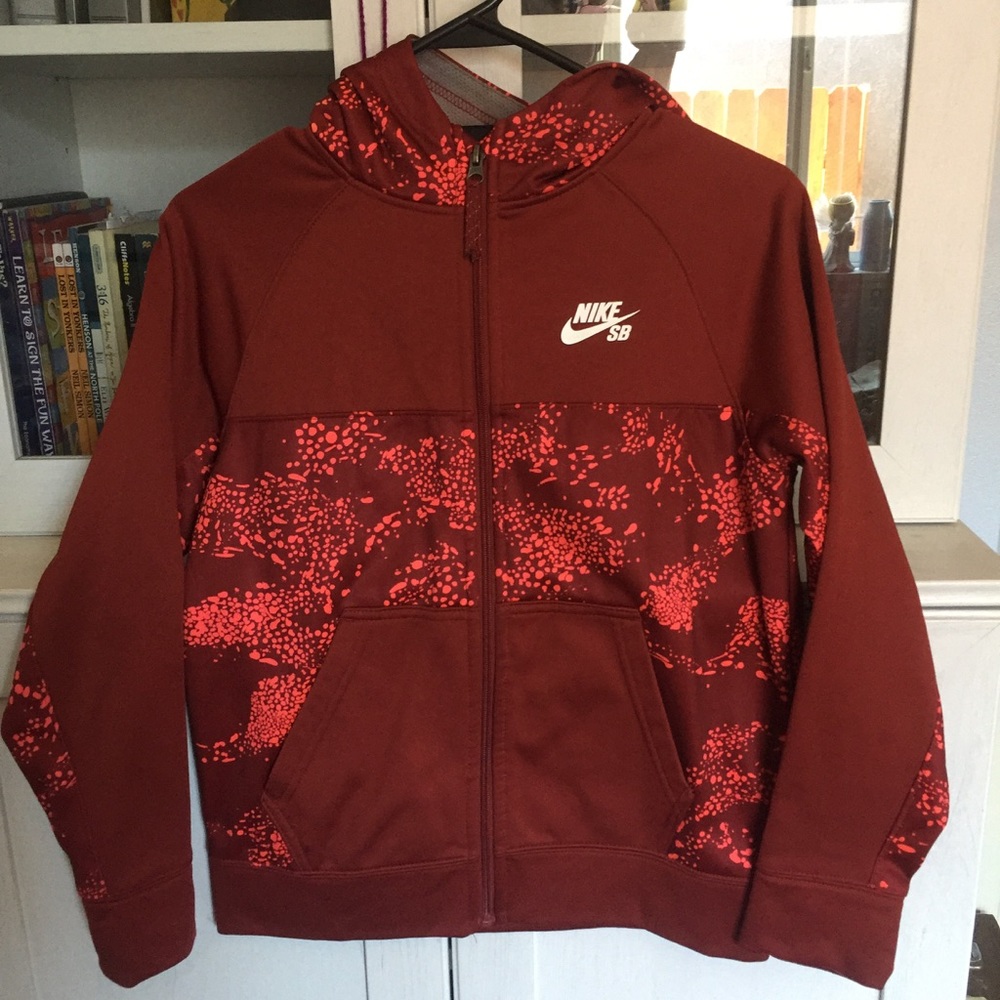 Red Nike Retro Zip Up Jacket