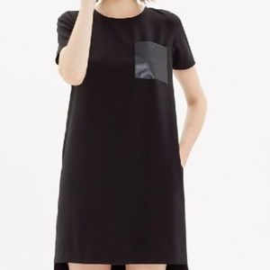 ✨J.crew Leather pocket dress✨