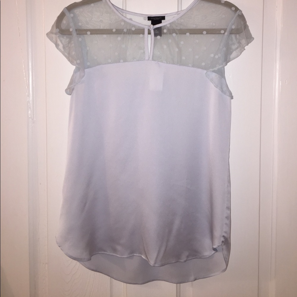 Ann Taylor Factory XS NWT Cinderella blue blouse