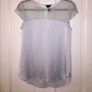Ann Taylor Factory XS NWT Cinderella blue blouse