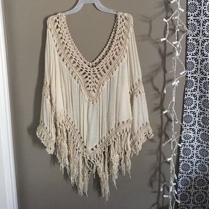 Fringy beige shirt