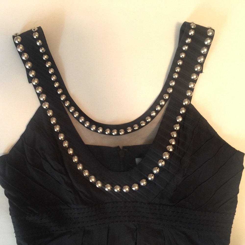Black Silk Dress with Gorgeous Detailing