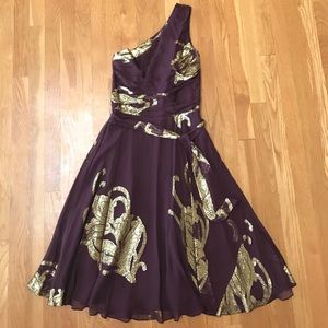 Banana Republic one shoulder cocktail dress