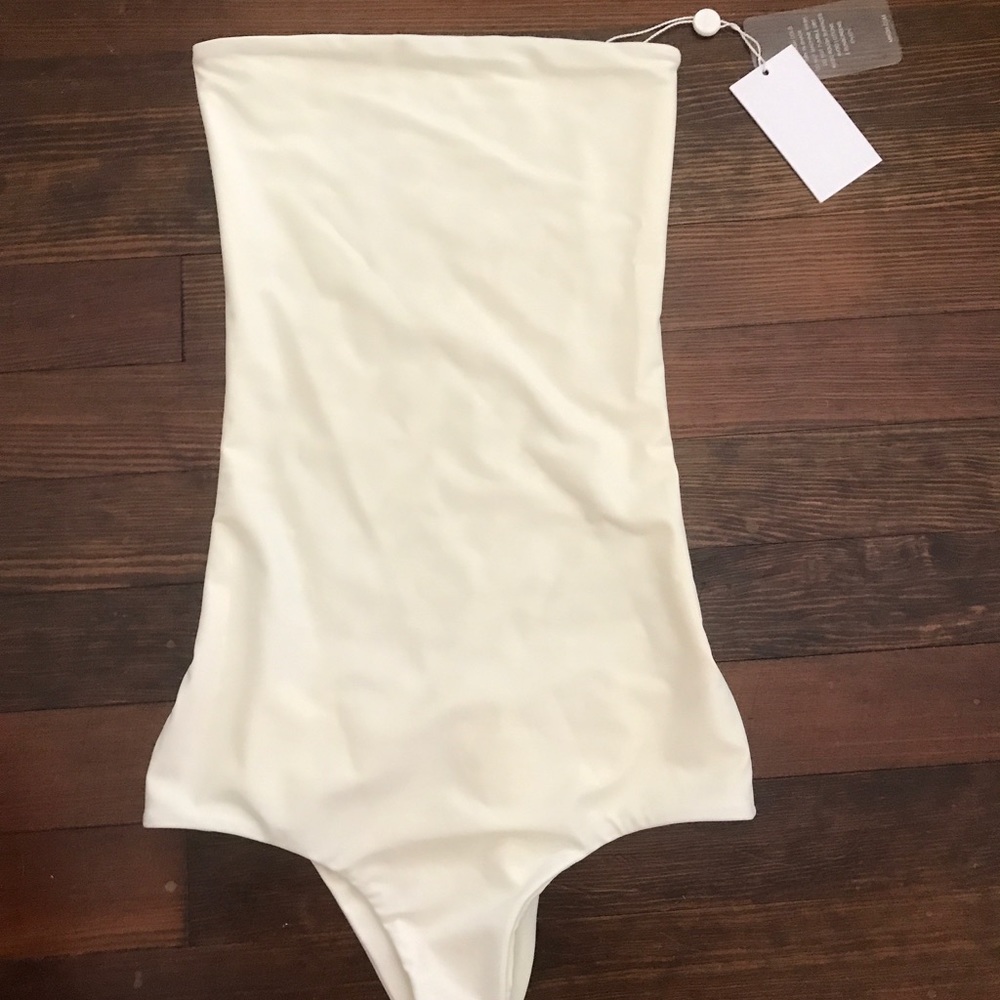 Mikoh one piece strapless swim suit