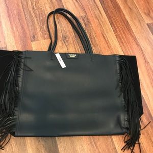 BNWT ✨Victoria's Secret Black tassel tote 🎀
