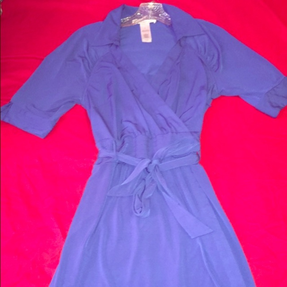 Bright blue perfect wrap dress