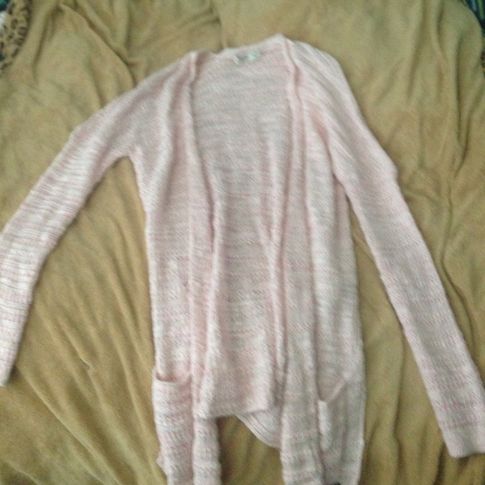 Abercrombie Kids XL Pink and White Cardigan.