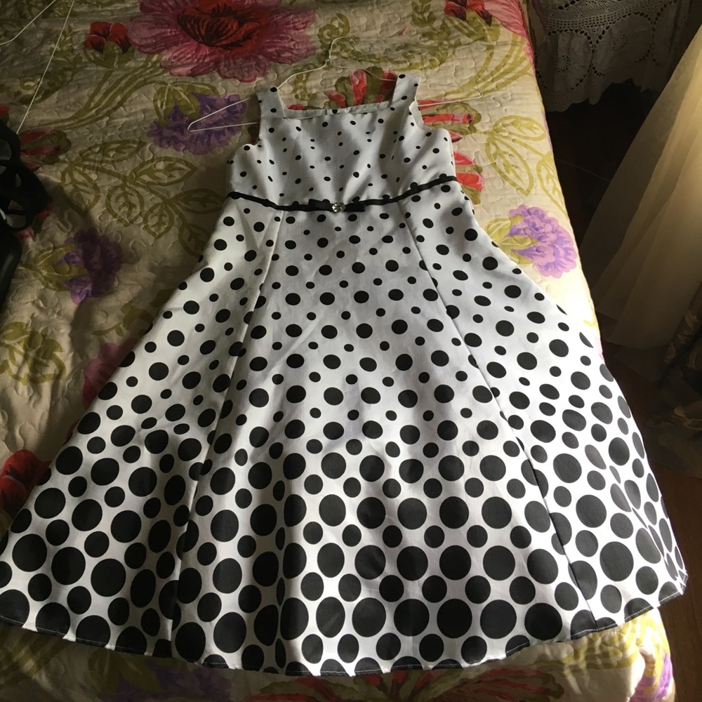 White Polka Dot Party Dress