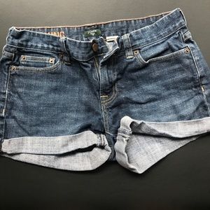 J crew denim shorts size 2