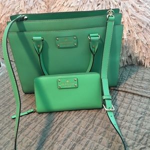 KATE SPADE GREEN WELLESLEY HANDBAG.. LIKE NEW 💁🏼