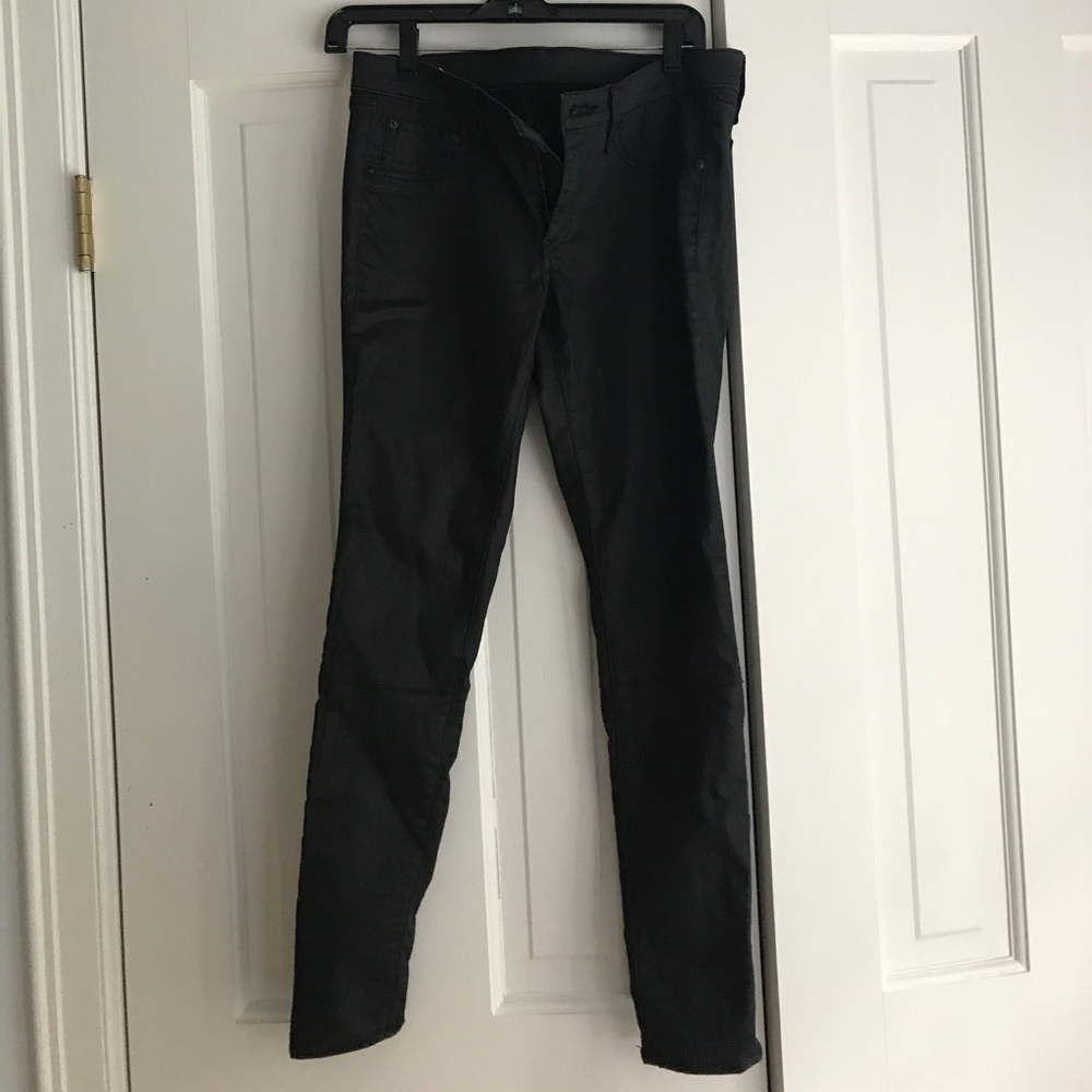 Rag and bone coated jean. Lace up detail on calf