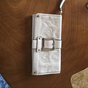 Xoxo white clutch purse