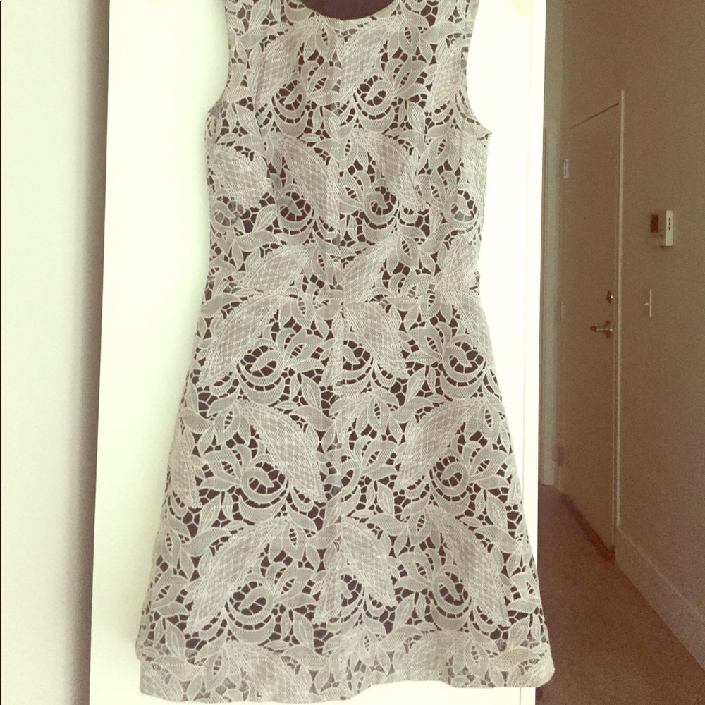 H&M black and white shift dress