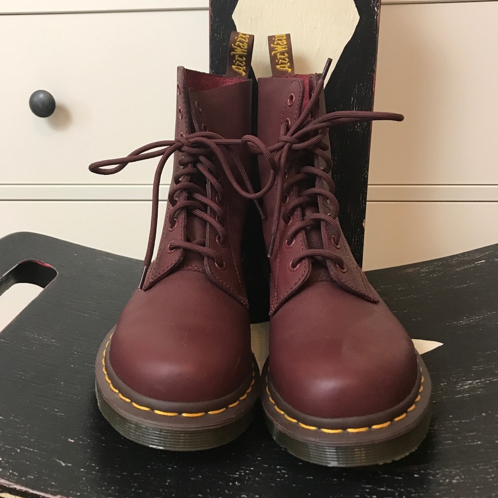 Burgundy doc martins