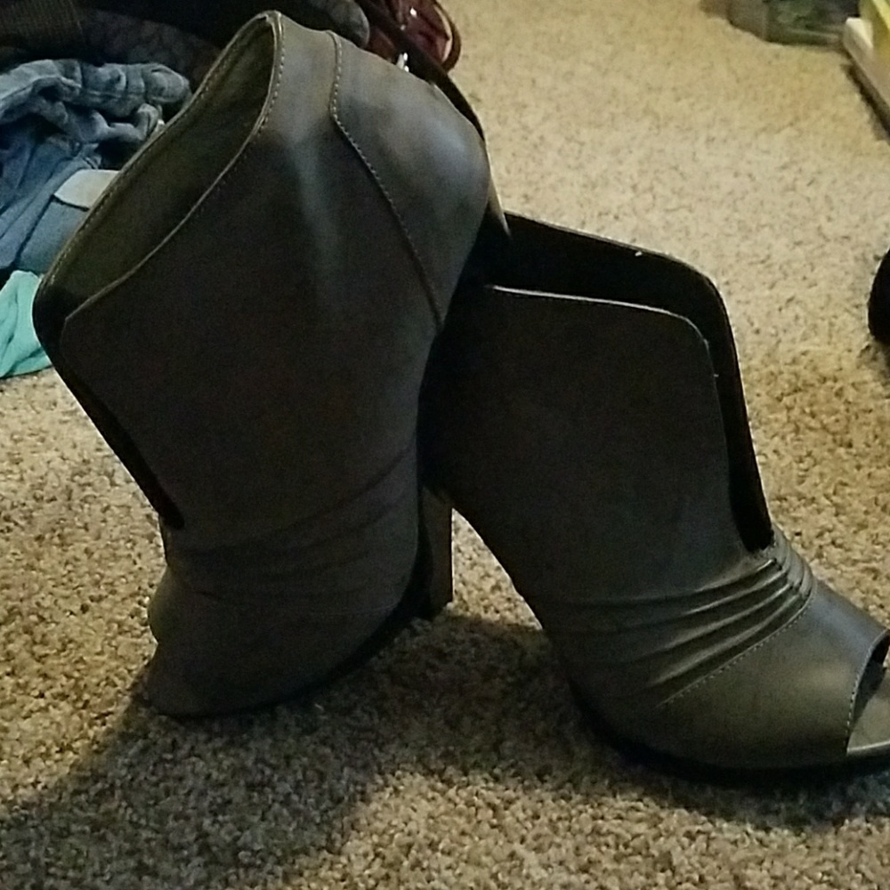 Maurices peep toe booties