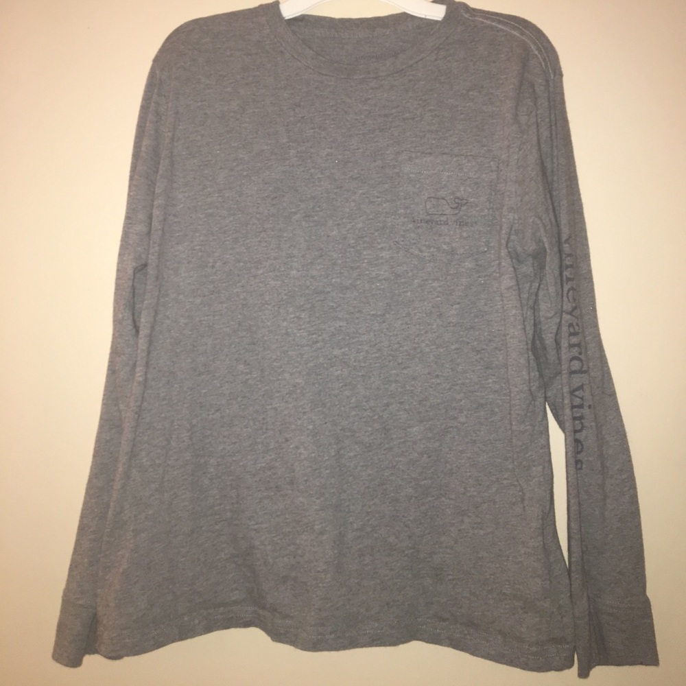 Kids' Grey Vineyard Vines Long-sleeve Whale Tee