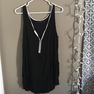 Black flowing blouse