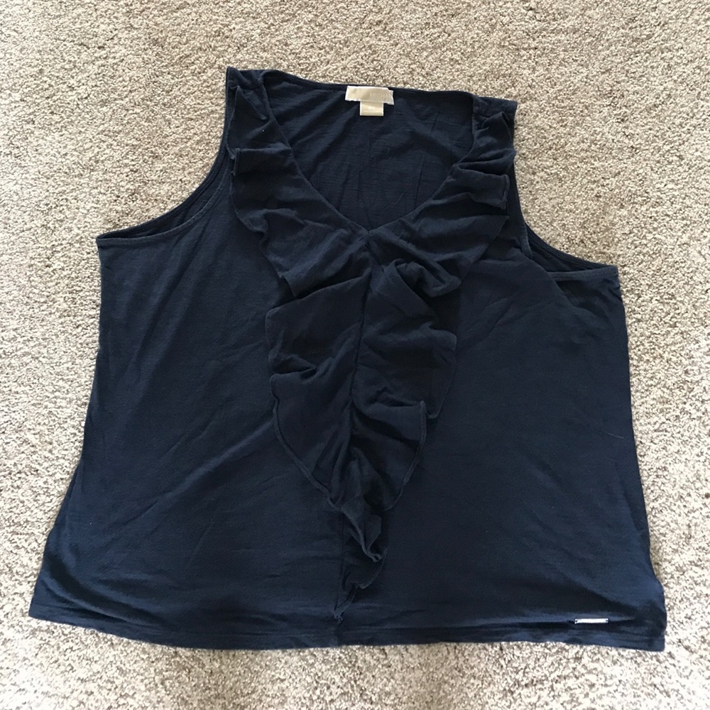 Cute frilly navy top