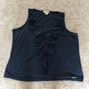 Cute frilly navy top