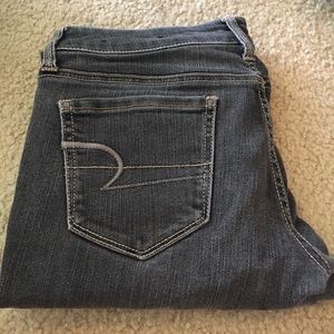 Grey Washed AE Skinny Jeans