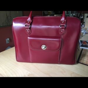 Italian leather 15 inch laptop bag