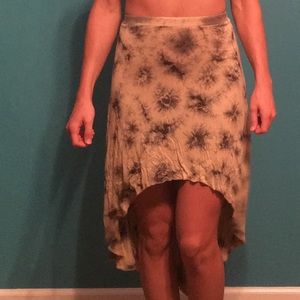 Tie Dye High Low Skirt