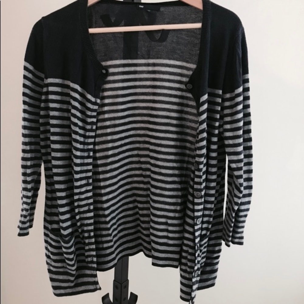 Gap Blue and Grey Cardigan