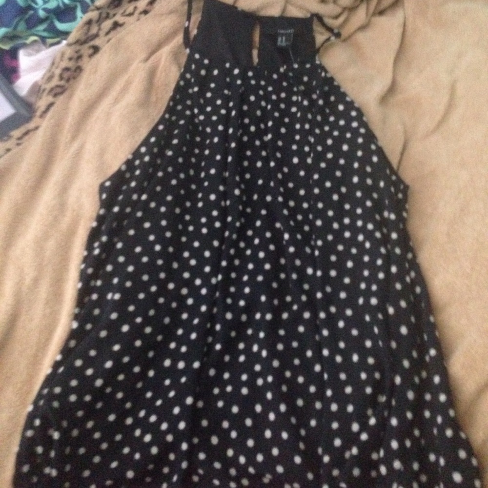 Forever 21 Black and white polka dot Tank Top.