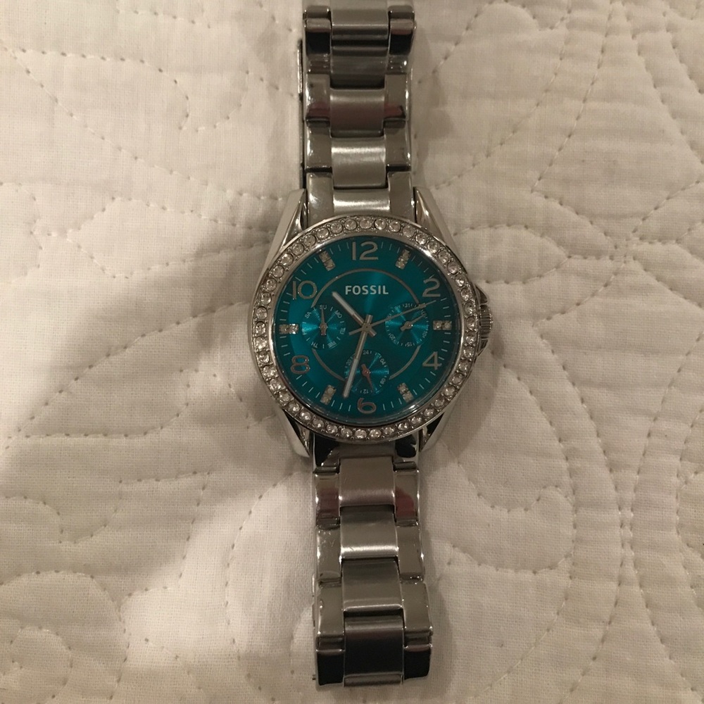 Silver Fossil watch