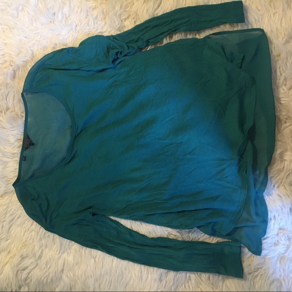 Long sleeve green blouse
