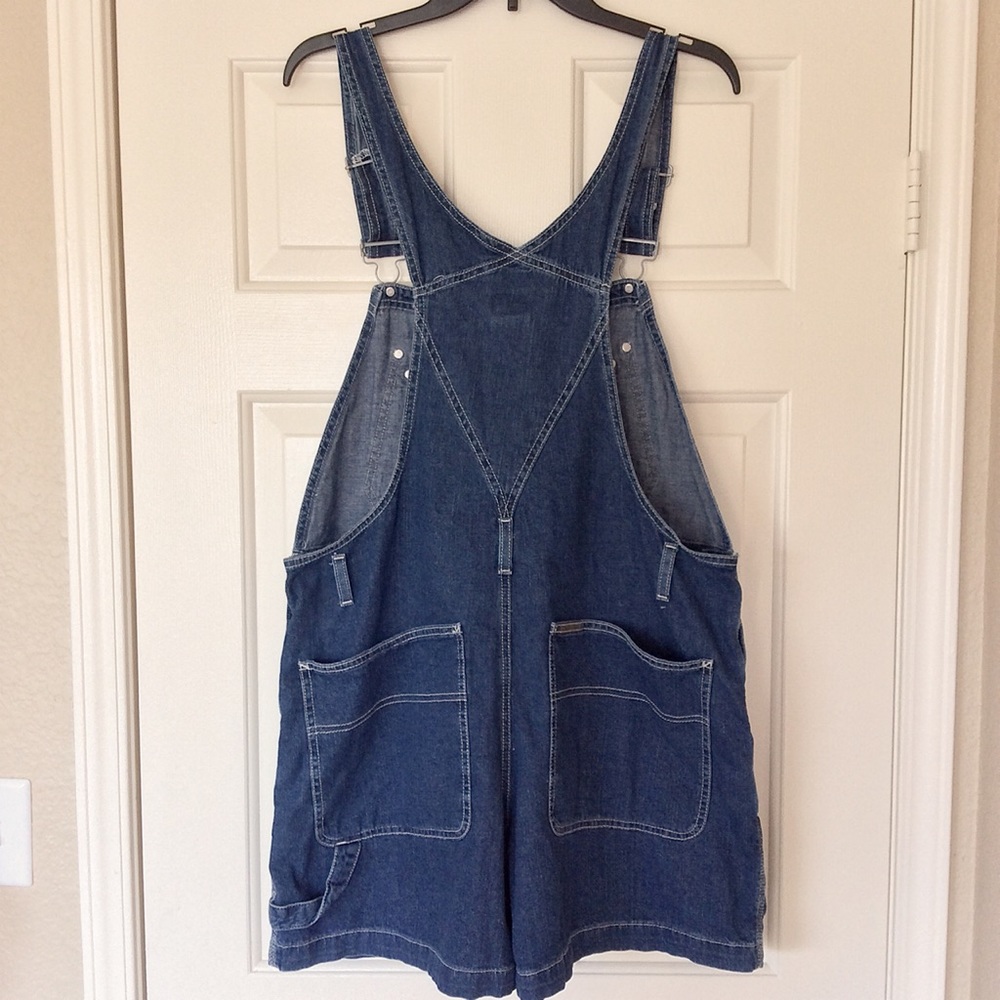 True Vintage 90's cK Overalls shortalls shorts L - Picture 3 of 8