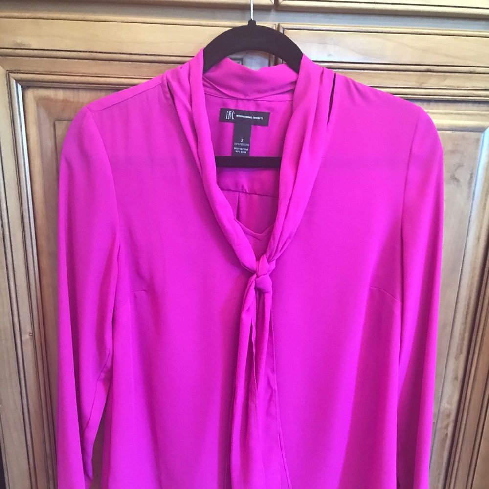 INC dress blouse in pink- jazz up your office suit