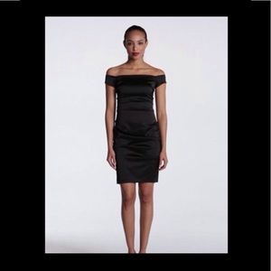 Betsy & Adam off the shoulders little black dress