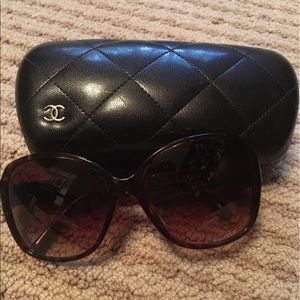 Authentic Chanel Tortoise Sunglasses with case