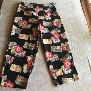 Hawaiian capris pants