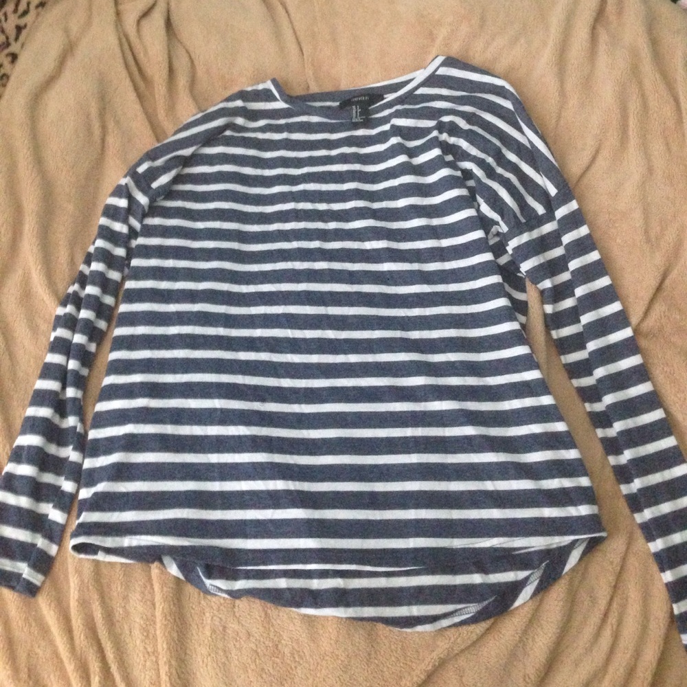Forever 21 Simple Striped Long-Sleeved Tee.
