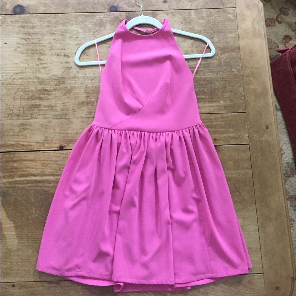 Backless Pink halter dress