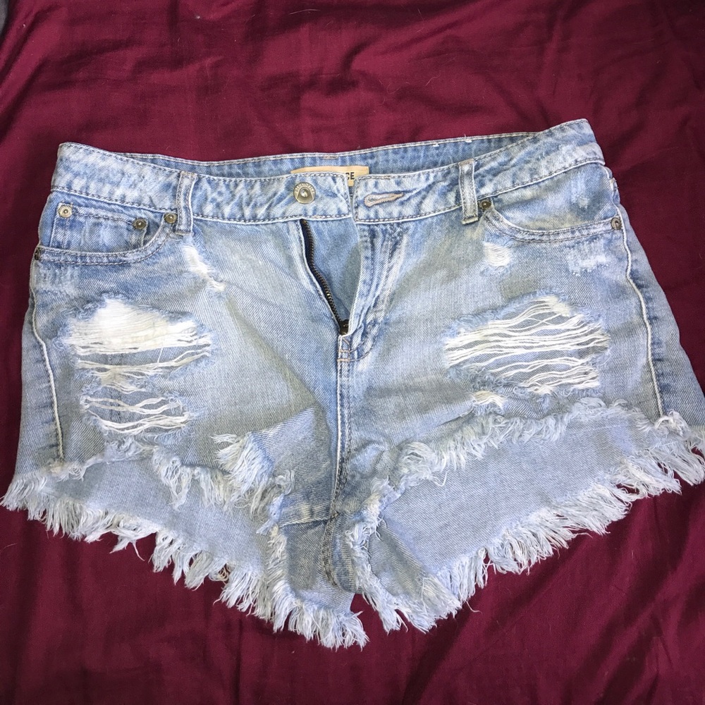 Denim shorts