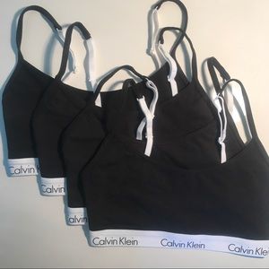 SPECIAL LISTING four Calvin Klein bralettes
