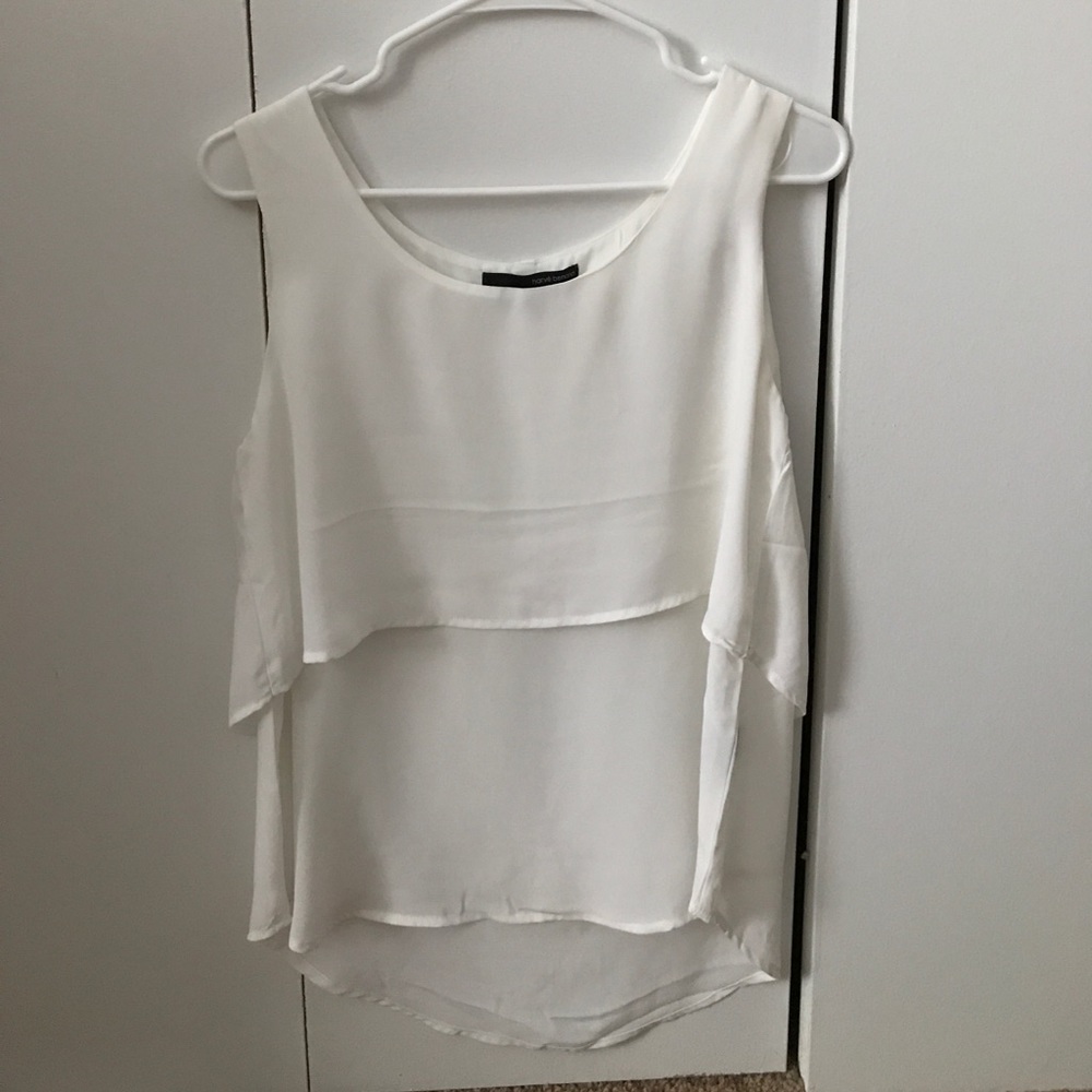 White flowy tank