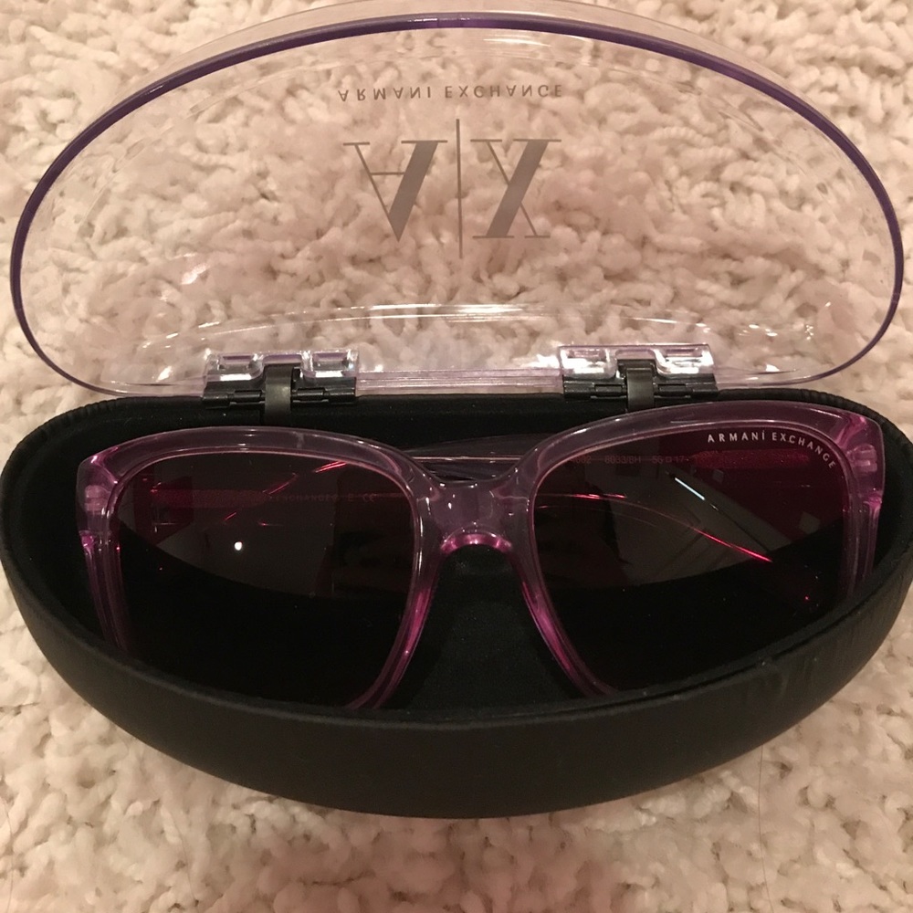 Armani exchange purple sunglasses
