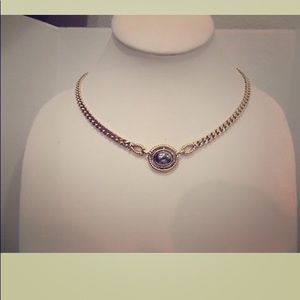 Louis Feraud Paris Gold Hematite Vintage Necklace